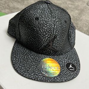 Air Jordan 1 3 4 Retro Black Cement Hat Cap